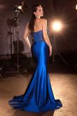 Fitted Strapless Lace & Satin Gown