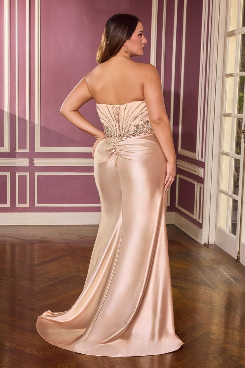 Strapless Bodice With Crystal Satin