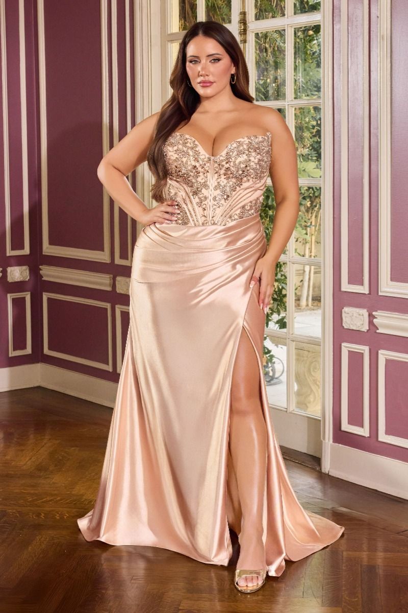 Strapless Bodice With Crystal Satin