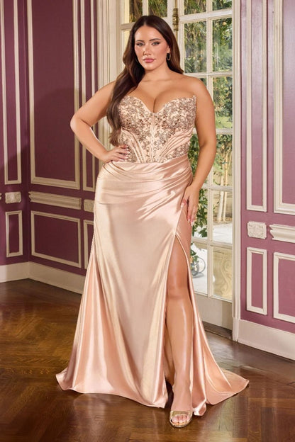 Strapless Bodice With Crystal Satin