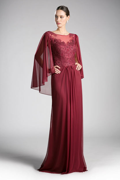 Beaded Lace Chiffon Empire Waist Dress Tux-USA Beaded Lace Chiffon Empire Waist Dress Tux-USA