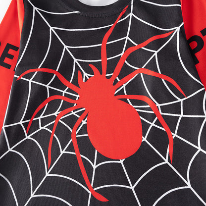 Spider & Web Kids Pajama Set – Long Sleeve Shirt and Pants, Fun Cartoon Design, MyKids-USA®, Baby & Toddler Sleepwear, MyKids-USA -  -  -  -  -  -  - .