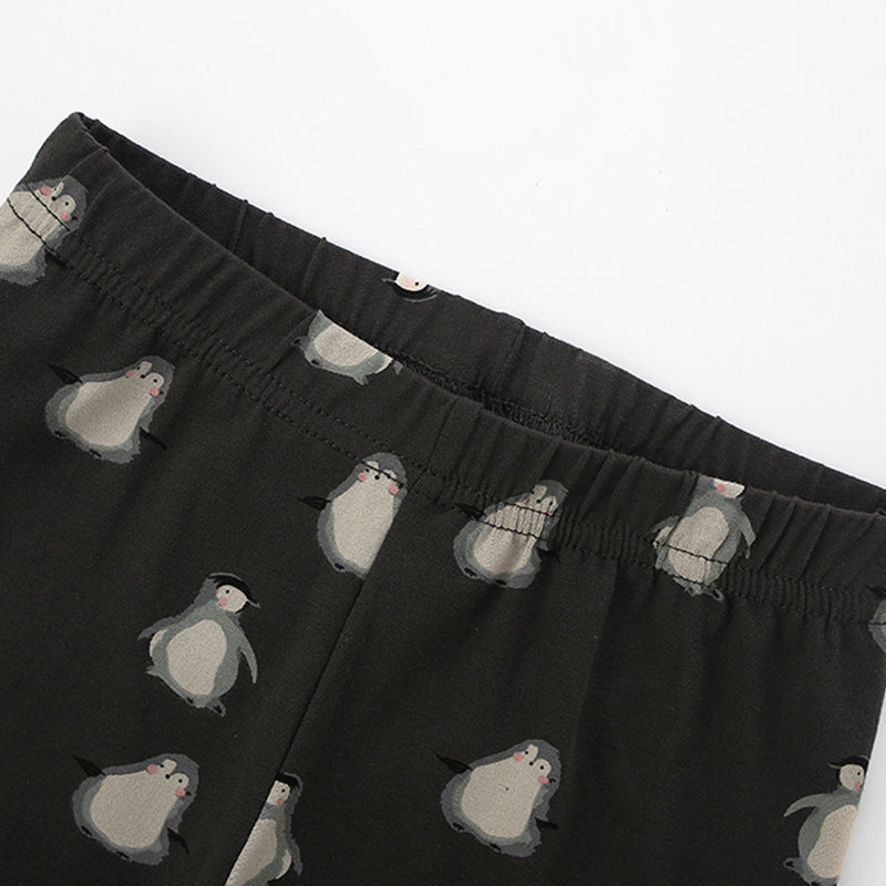 Autumn Arrival Baby Kids Girls Penguins Pattern Casual Pants, MyKids-USA®, Trousers, MyKids-USA -  -  -  -  -  -  - .