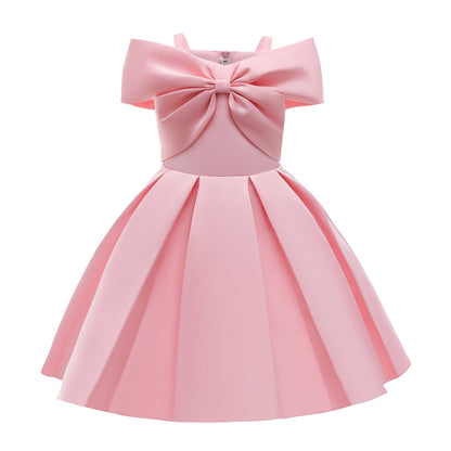 Baby Girl Solid Color Sling Princess Fashion Dress Children’s Formal Dress