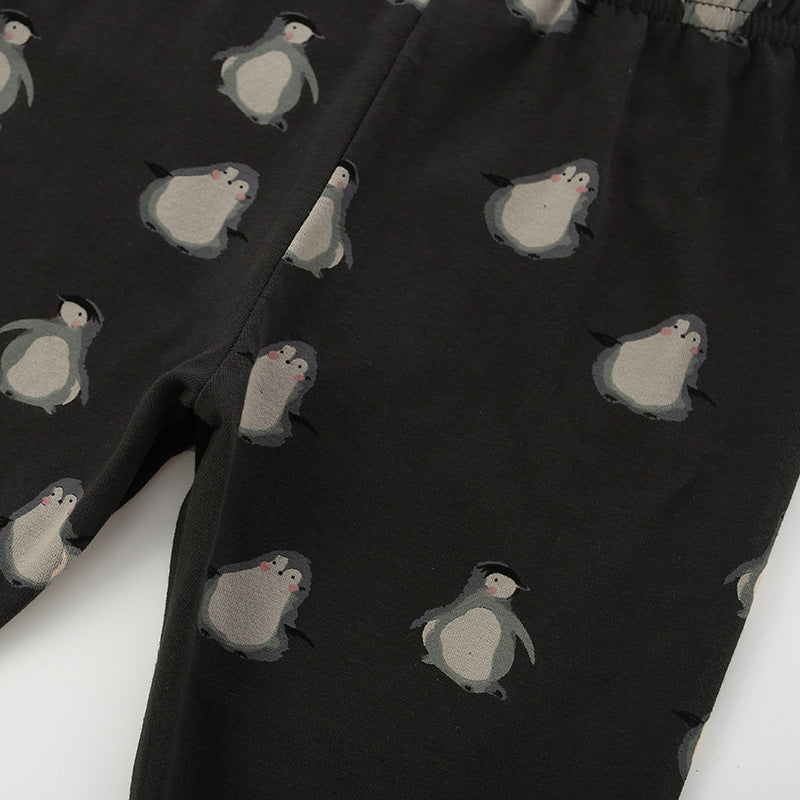 Autumn Arrival Baby Kids Girls Penguins Pattern Casual Pants, MyKids-USA®, Trousers, MyKids-USA -  -  -  -  -  -  - .