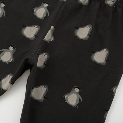 Autumn Arrival Baby Kids Girls Penguins Pattern Casual Pants, MyKids-USA®, Trousers, MyKids-USA -  -  -  -  -  -  - .