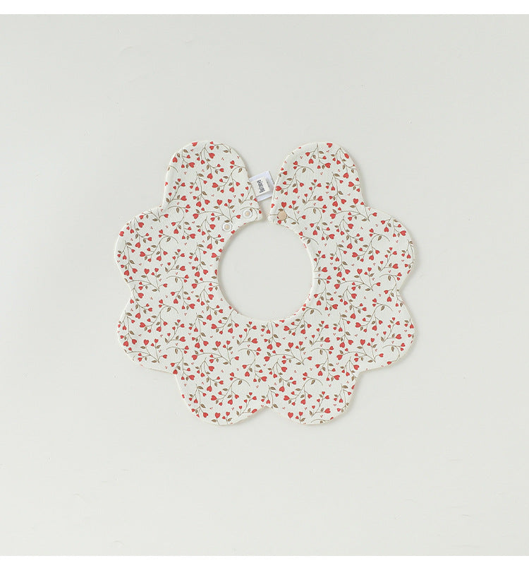 Adorable Simple Pattern Cotton Snap-on Flowers Shaped Bib, MyKids-USA®, Bibs, MyKids-USA - Size/Age - M (1-3Y) - Color - Light Pink -  -  - TR2602011438-B.