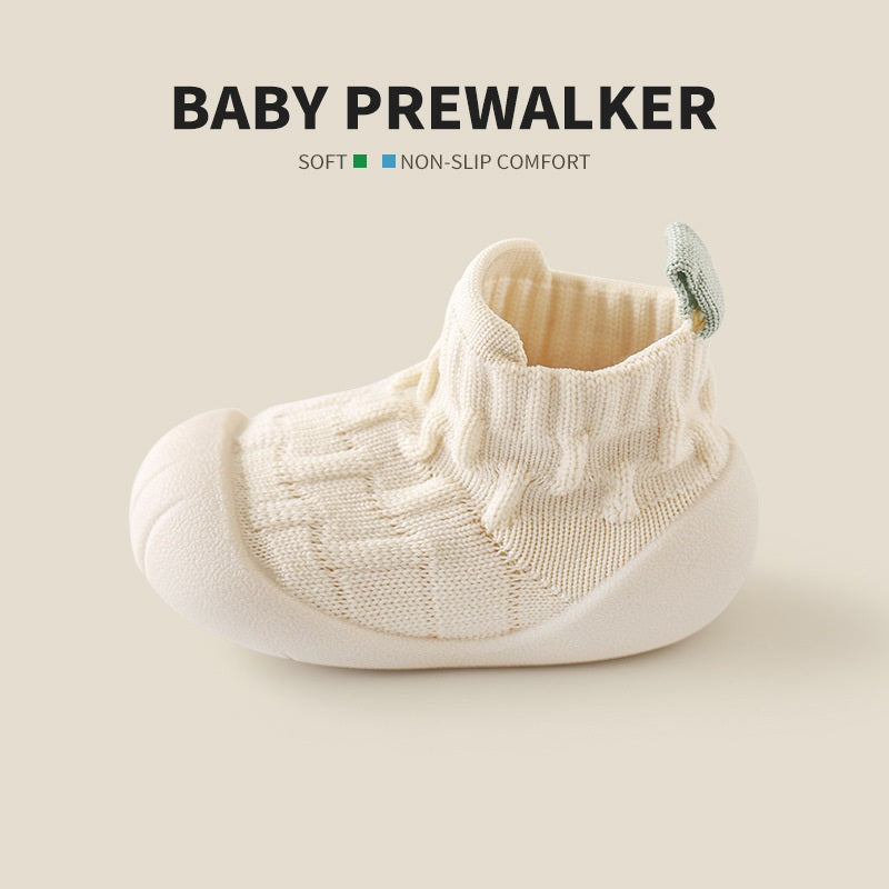 Unisex Patchwork Jacquard Pattern Soft-Sole Walking Shoes, MyKids-USA®, First Steps & Crawlers, MyKids-USA - Size/Age - insole length 11.50 cm - Color - Beige -  -  - TR2511140100-A.