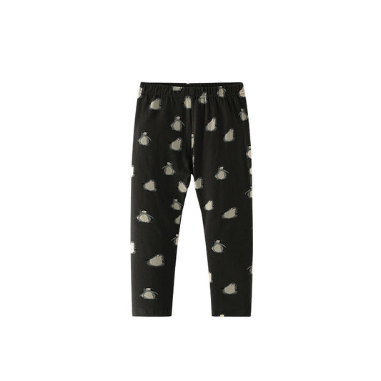 Autumn Arrival Baby Kids Girls Penguins Pattern Casual Pants, MyKids-USA®, Trousers, MyKids-USA - Size/Age - 100 (2-3Y) - Color - Black -  -  - TR2509182325-A.