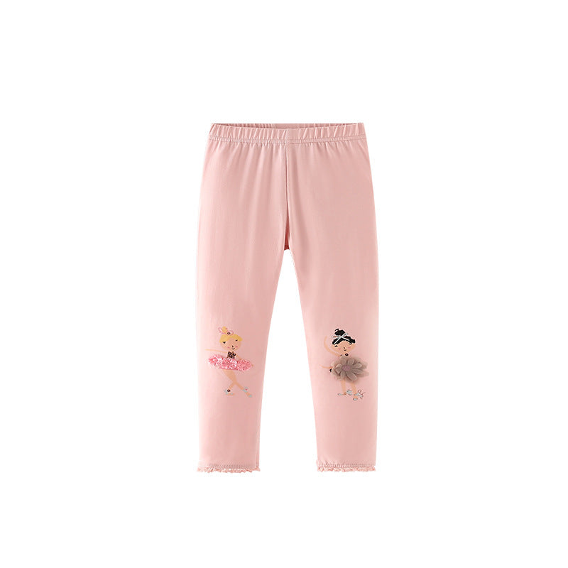 Autumn Arrival Baby Kids Girls Cartoon Pattern Cute Pants, MyKids-USA®, Trousers, MyKids-USA - Size/Age - 100 (2-3Y) - Color - Pink -  -  - TR2509182320-A.