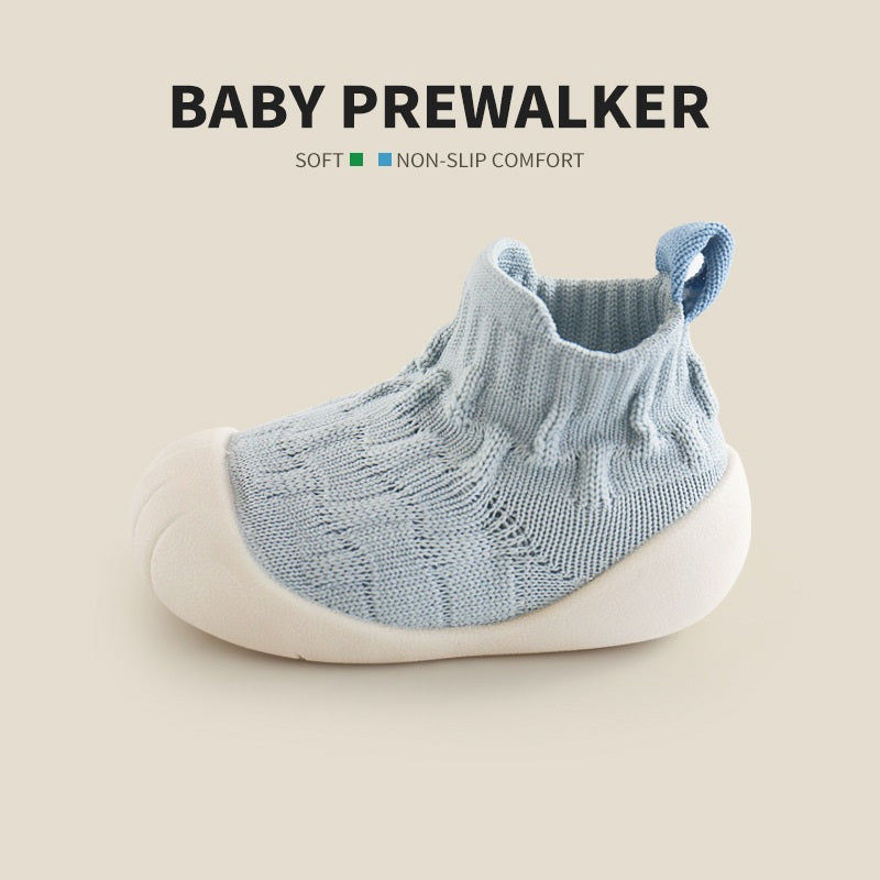 Unisex Patchwork Jacquard Pattern Soft-Sole Walking Shoes, MyKids-USA®, First Steps & Crawlers, MyKids-USA - Size/Age - insole length 11.50 cm - Color - Blue -  -  - TR2511140100-C.