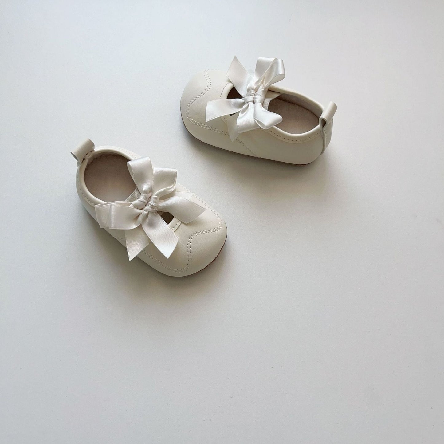 Winter and Autumn Baby Girl Fashion Solid Color Butterfly-bow Decorated Toddler Soft-Sole Anti-slip Walking Shoes, MyKids-USA®, First Steps & Crawlers, MyKids-USA - Size/Age - insole length 11.00 cm - Color - White -  -  - TR2512031827-C.