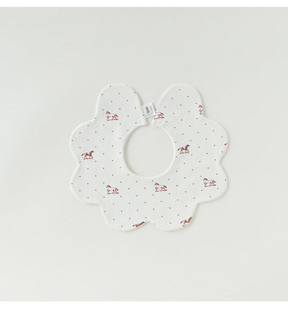 Adorable Simple Pattern Cotton Snap-on Flowers Shaped Bib, MyKids-USA®, Bibs, MyKids-USA -  -  -  -  -  -  - .