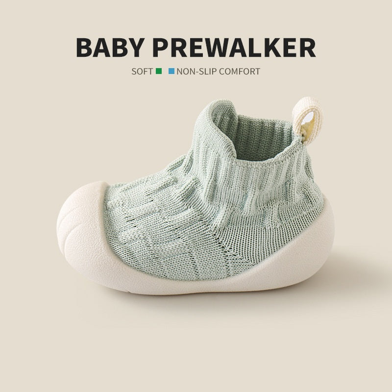 Unisex Patchwork Jacquard Pattern Soft-Sole Walking Shoes, MyKids-USA®, First Steps & Crawlers, MyKids-USA - Size/Age - insole length 11.50 cm - Color - Green -  -  - TR2511140100-D.