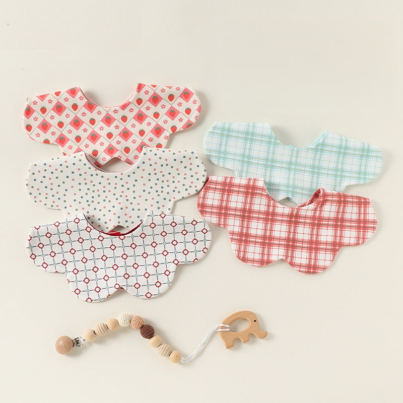 Adorable Simple Pattern Cotton Snap-on Flowers Shaped Bib, MyKids-USA®, Bibs, MyKids-USA -  -  -  -  -  -  - .