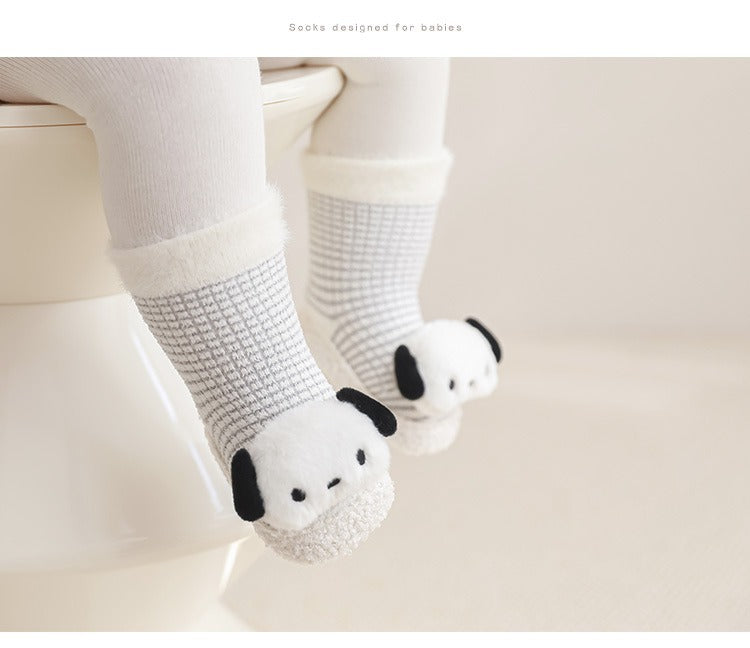 Thickened Winter Toddler Walking Socks – Mid-Calf Anti-Slip Cartoon Baby Floor Shoe Socks, MyKids-USA®, Baby & Toddler Socks & Tights, MyKids-USA -  -  -  -  -  -  - .