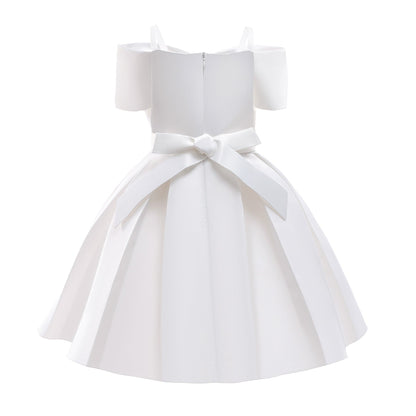 Baby Girl Solid Color Sling Princess Fashion Dress Children’s Formal Dress