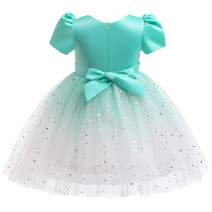 Baby Girl Frozen Elsa Princess Dress Birthday Tutu Formal Western Style Dress