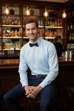 "Jamison" Blue Twill Spread Collar Dress Shirt