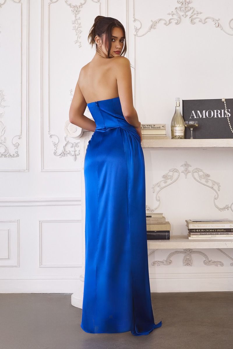Strapless Satin And Corset Gown