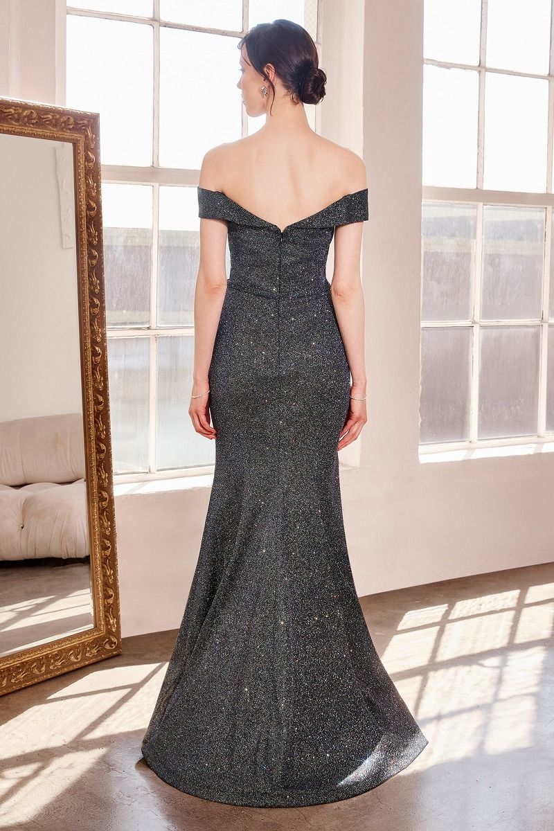 Sparkly Mermaid Dress With Sweetheart Neckline And Off-The-Shoulders