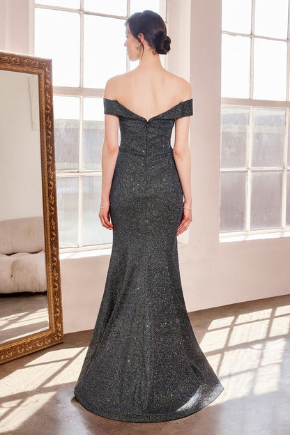 Sparkly Mermaid Dress With Sweetheart Neckline And Off-The-Shoulders