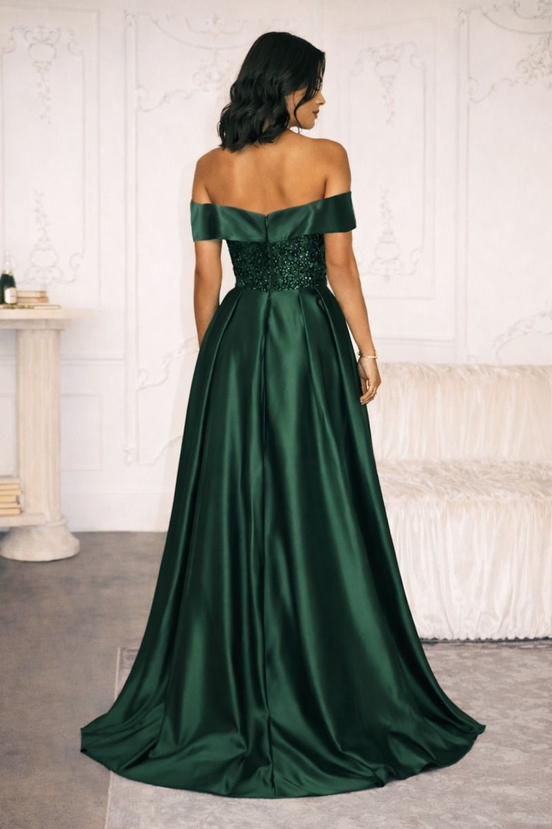 Corset Satin and Leg Slit