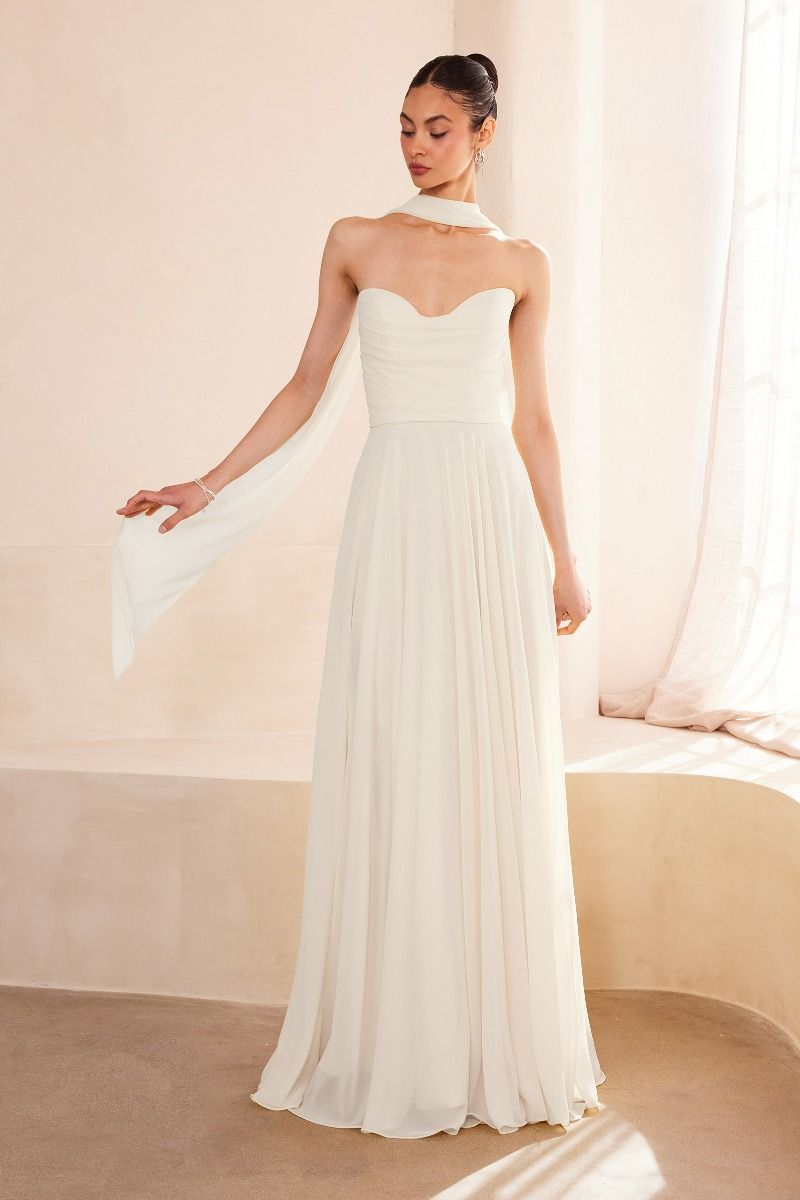 Strapless Empire Waist Wedding Dress