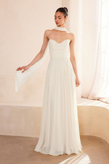 Strapless Empire Waist Wedding Dress