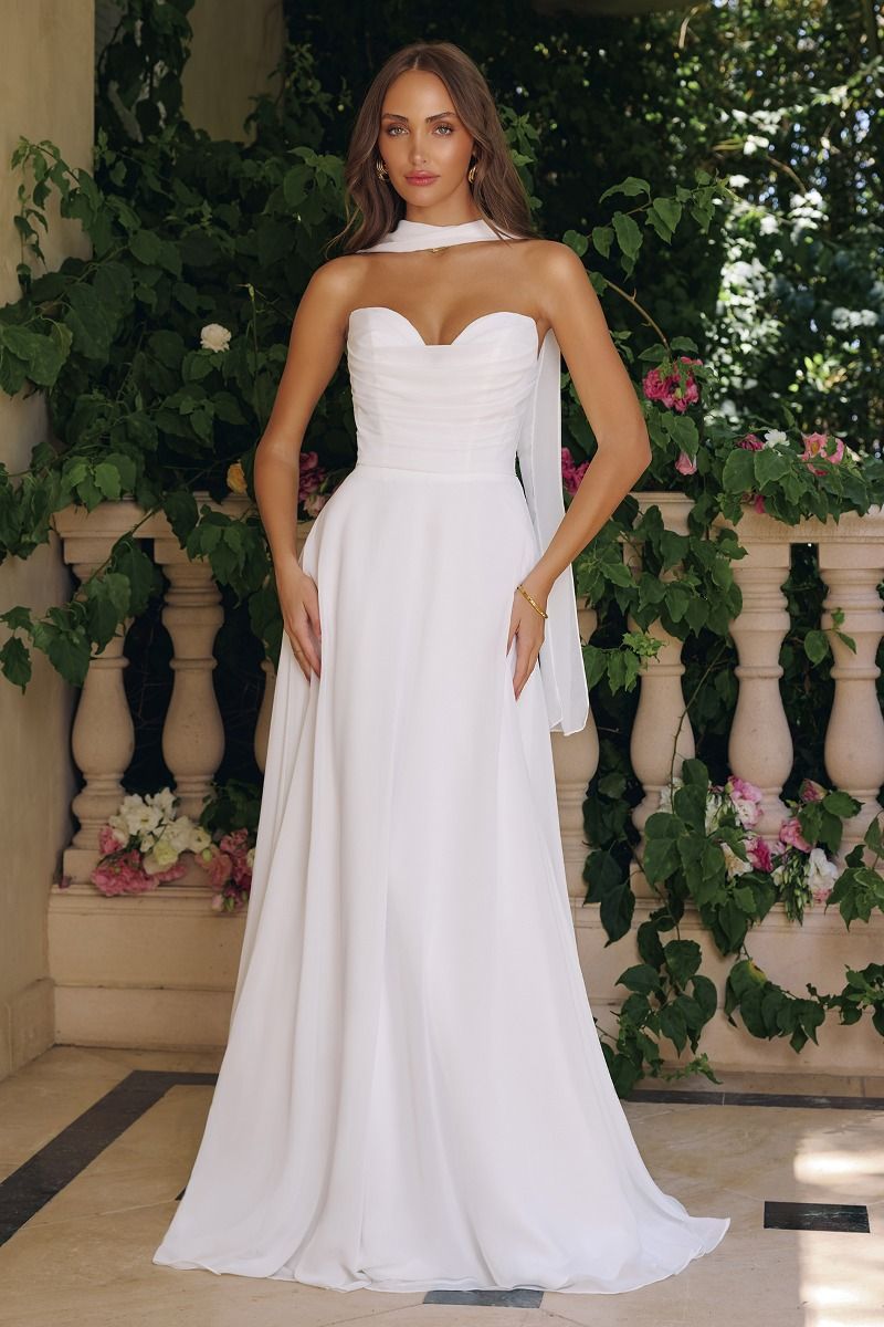 Strapless Empire Waist Wedding Dress