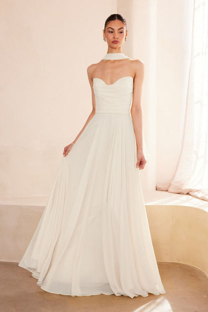 Strapless Empire Waist Wedding Dress