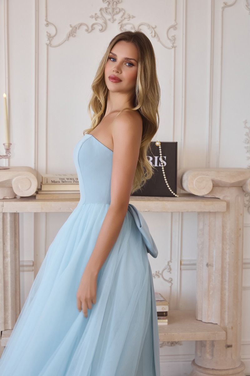 Strapless Gown Wtih Tulle