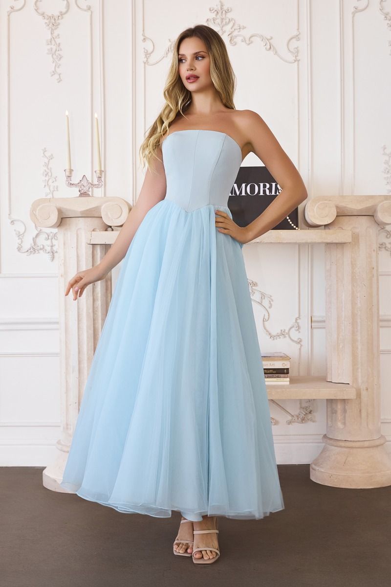 Strapless Gown Wtih Tulle