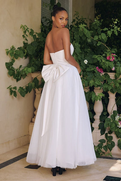 Strapless Bridal Ball Gown Wtih Tulle