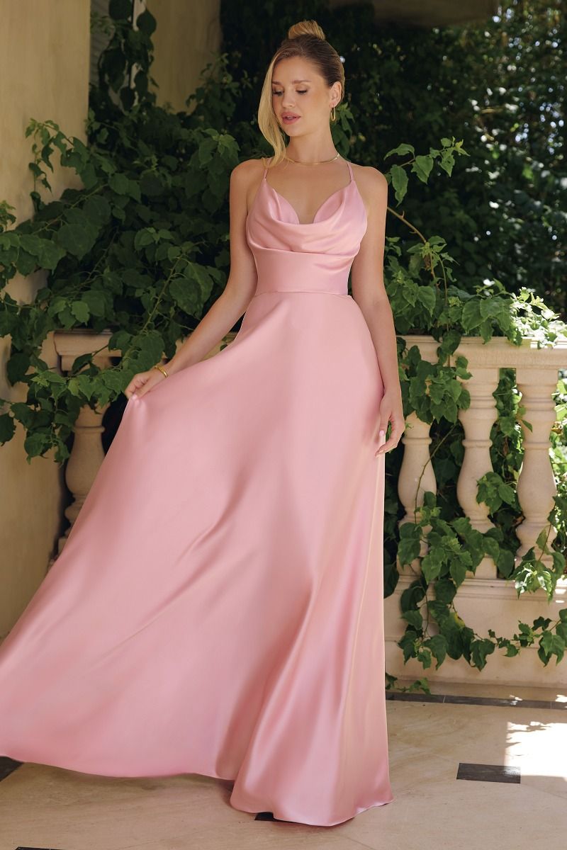 Flowing Satin A-line dress