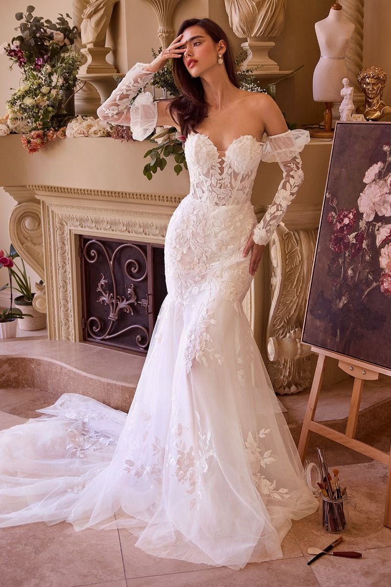 Strapless Mermaid Bridal Gown & Sleeves