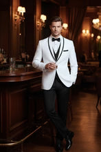 "Xavier" White Tuxedo Jacket