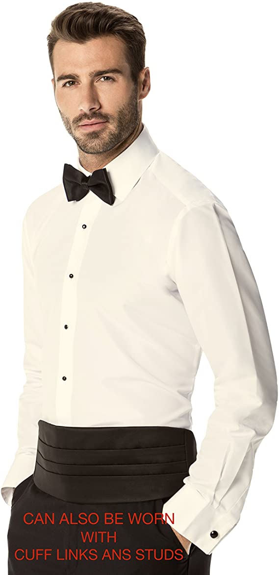 microfiber dress shirts for men 781 - Black Microfiber Laydown Collar Dress Shirt