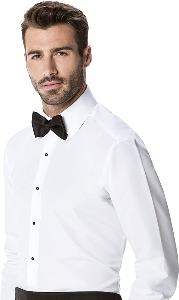 Luxe Microfiber Men's Fitted Dress Shirt, Tuxedo Shirt Tux-USA Luxe Microfiber Men's Fitted Dress Shirt, Tuxedo Shirt Tux-USA