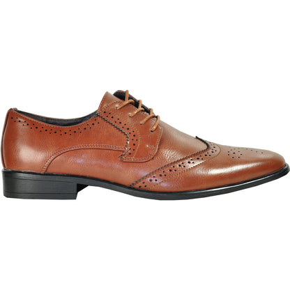 BRAVO Men Dress Shoe KING-2 Wingtip Oxford Shoe