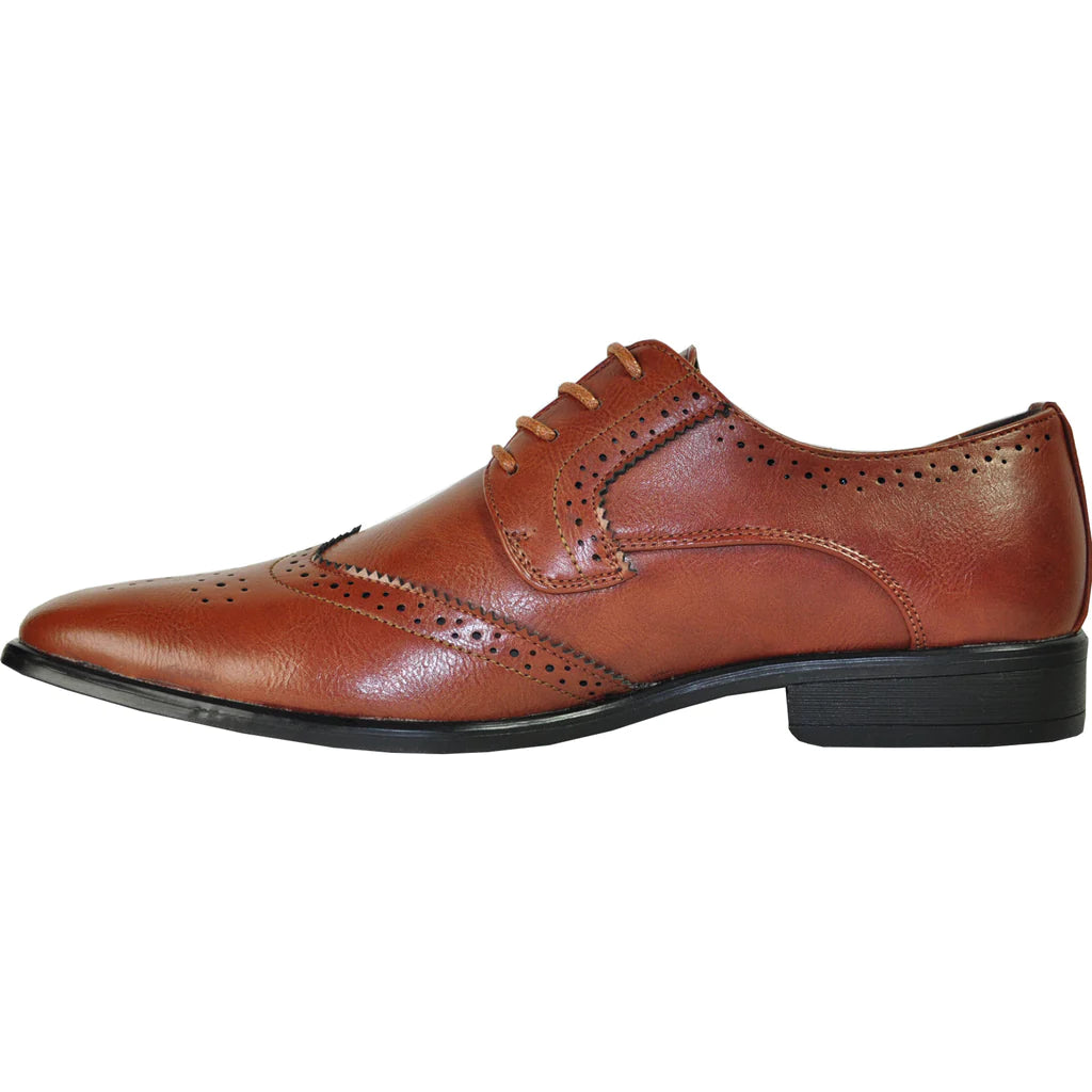 BRAVO Men Dress Shoe KING-2 Wingtip Oxford Shoe