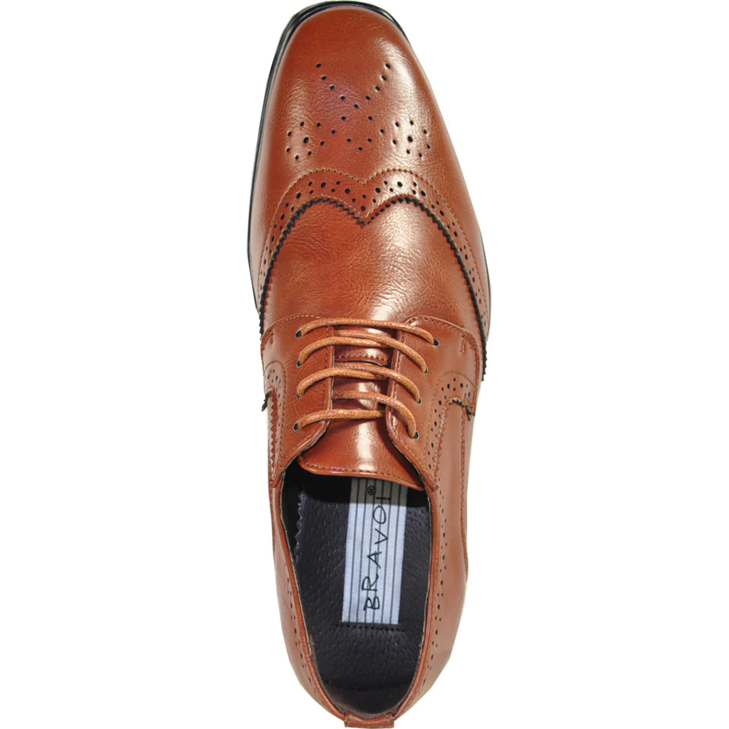 BRAVO Men Dress Shoe KING-2 Wingtip Oxford Shoe