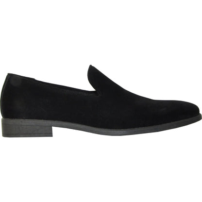 "Chelsea" Black Suede Tuxedo Shoes