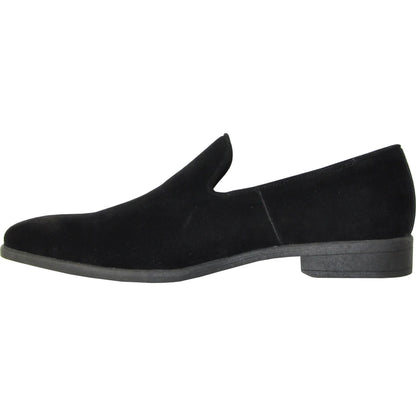 "Chelsea" Black Suede Tuxedo Shoes
