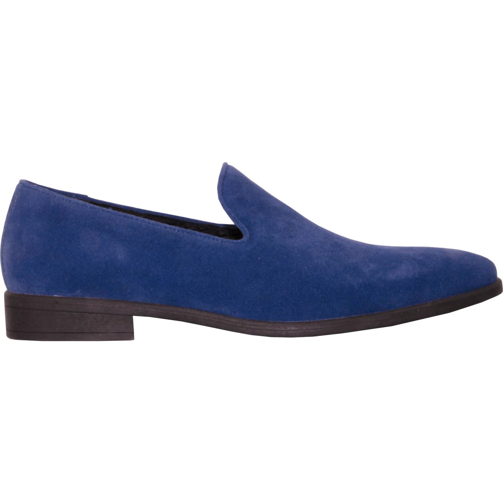 "Chelsea" Blue Suede Tuxedo Shoes