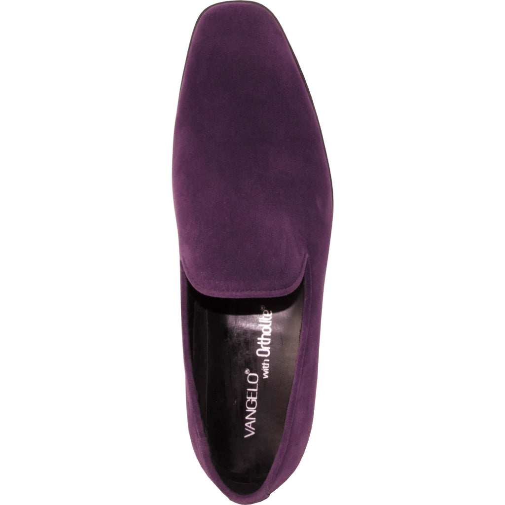 "Chelsea" Purple Suede Tuxedo Shoes