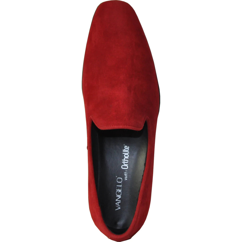 "Chelsea" Red Suede Tuxedo Shoes