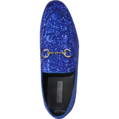 "Bravo" Blue Glitter Tuxedo & Prom Shoes