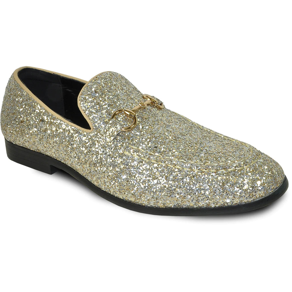 "Bravo" Gold Glitter Tuxedo & Prom Shoes