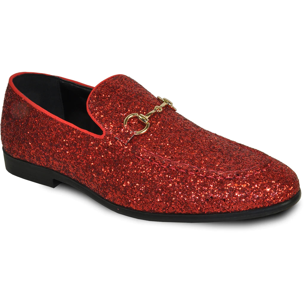 Bravo Red Glitter Tuxedo & Prom Shoes 8.5 / Red / Medium (D)